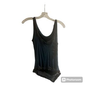 Neil Bieff peacock blue embroidered top